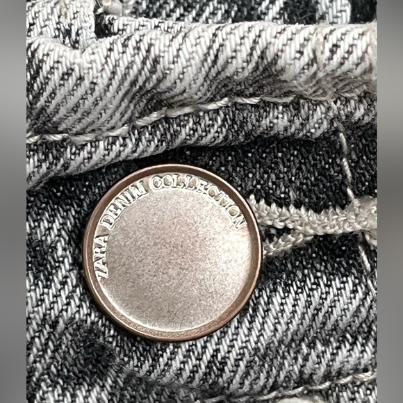 ZARA gray denim paper bag short - Picture 4 of 10